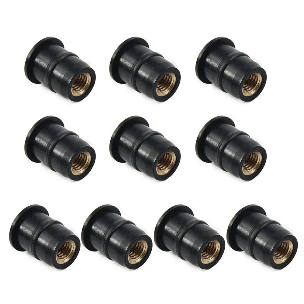 Well Nuts 100pc M5 Rubber Blind Fastener Windshield Fairing Cowl Accessories for Motorcycle