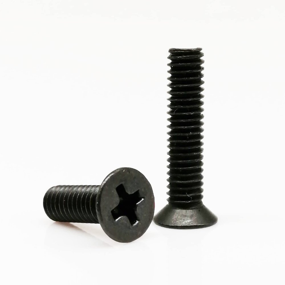 Zkensh-Bolts Mini Small Micro Black Steel Cross Flat Countersunk Head Screw M1 M1.2 M1.4 M1.6 M2 M2.5 M3 M3.5 M4 Bolt, 50pcs, Widely Used(14mm,M1.6)
