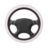 Steering Wheel Cover Pink Check Bow Pattern Elastic Neoprene, Anti-Slip Universal Fit 14.5-15 Inch, Car Accessories Interior Decoration Wheel Protector for Cars, SUVs, Trucks view 2