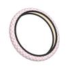 Steering Wheel Cover Pink Check Bow Pattern Elastic Neoprene, Anti-Slip Universal Fit 14.5-15 Inch, Car Accessories Interior Decoration Wheel Protector for Cars, SUVs, Trucks view 3