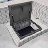 Square Attic Access Door, Roof Access Hatch, 90-Degree Opening and Closing Angle Roof Security Door, Emergency Access Lid, Wellhead Cellar Cover(90cm/35.4in) view 1