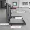 Square Attic Access Door, Roof Access Hatch, 90-Degree Opening and Closing Angle Roof Security Door, Emergency Access Lid, Wellhead Cellar Cover(90cm/35.4in) view 4