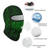 Balaclava Face Mask Funny Ski Mask Green Number Binary Balaclava Full Face Cover for Men Women Outdoor Cycling Cap view 4