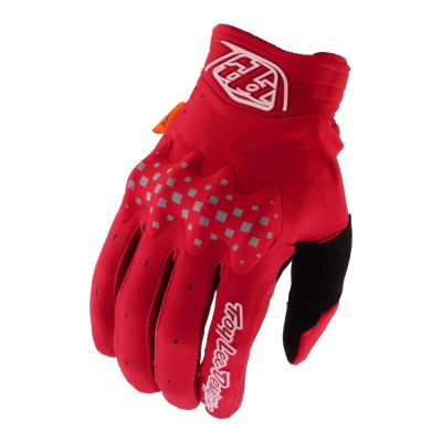 Troy Lee Designs Gambit Adult Motocross MX Off-Road Mountain Bike BMX Glove, Solid, Scarlet Glo, XX-Large