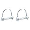 PATIKIL 2 Pcs Trailer Coupler Pins 3/8"x2" (10mmx50mm) Hitch Pin Silver view 1