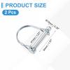 PATIKIL 2 Pcs Trailer Coupler Pins 3/8"x2" (10mmx50mm) Hitch Pin Silver view 2