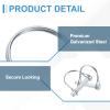 PATIKIL 2 Pcs Trailer Coupler Pins 3/8"x2" (10mmx50mm) Hitch Pin Silver view 3