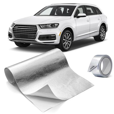 Automotive Heat Shield Mat Cover Protection 24" x 24", Fiberglass Reflect Insulation with Aluminum Foil Tape Heat Insulation Mat for Car Engine Exhaust Firewall.