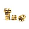 XAOLIUZi 50/100pcs M1.6 M2 M2.5 M3 M4 M5 M6 M8 Brass Copper Embedment Insert Nut for Hot Melt Heat Injection Molding 3D Print Twill Knurled Thread(Length 8mm,50pcs M3(OD 4.2mm)) view 3