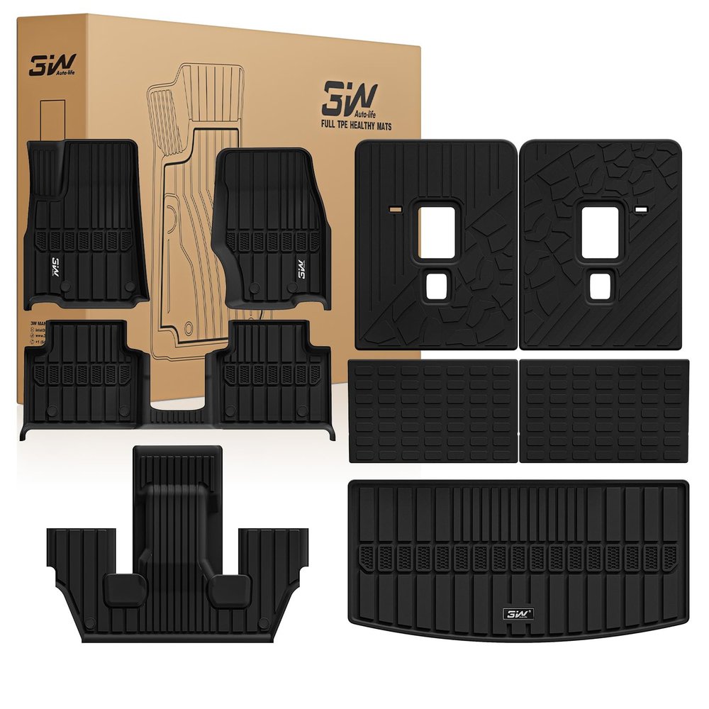 3W Floor Mats & Cargo Liner & Seatback Mats Jeep Grand Cherokee L 2021-2026
