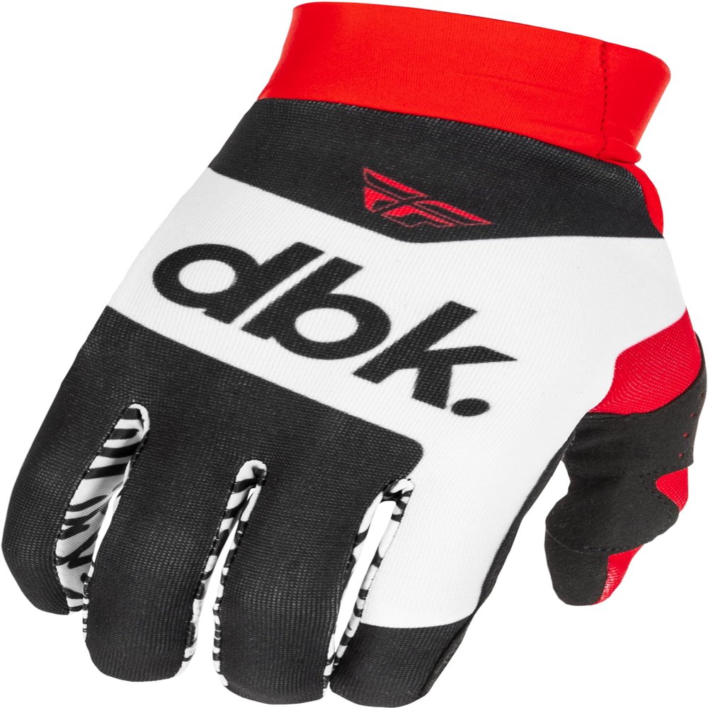 Fly Racing Pro Lite Motocross Glove, Lightweight Racing MX Gear - (Black/White/Red, X-Large)