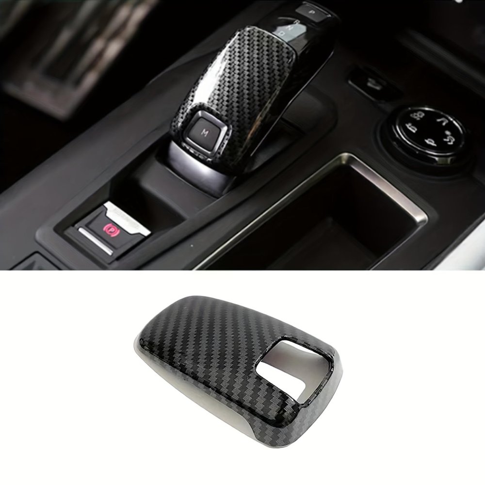 Gear Head Cover Stickers - Carbon Fiber Design, Durable ABS Plastic Trim Accessories for Peugeot 3008 GT 2017-2020 & Citroen C5 Aircross 2018-2024