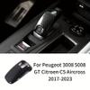 Gear Head Cover Stickers - Carbon Fiber Design, Durable ABS Plastic Trim Accessories for Peugeot 3008 GT 2017-2020 & Citroen C5 Aircross 2018-2024 view 4