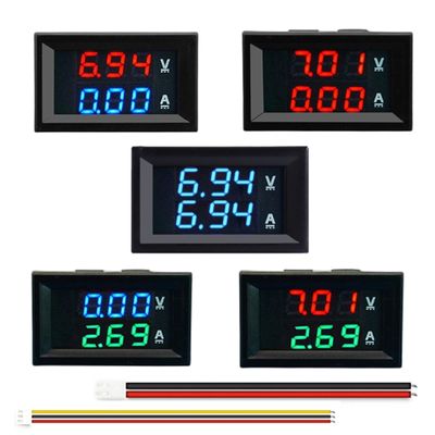 DC0-100V 10A LED Digital Voltmeter Ammeter Car Motocycle Voltage Current Meter Volt Detector Tester Monitor Panel(10A-Blue-Greem)