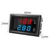 DC0-100V 10A LED Digital Voltmeter Ammeter Car Motocycle Voltage Current Meter Volt Detector Tester Monitor Panel(10A-Blue-Greem) view 3