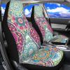 TOADDMOS Boho Florals Front Car Seat Cover Nonslip Set 2 Pcs Seat Covers Protector Car Interior Automotive Breathable Auto Interior Covers Fashion Fits Most Cars, Sedans, SUVs view 2