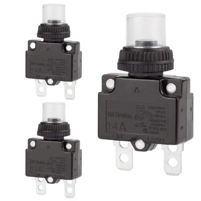 1PC 88 Series 14A Straight PIN Circuit Breaker Manual Reset Thermal Overload Protector Switch(3A)