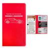 JNXIJ Car Registration Insurance Holder, 5.2"x9.6" Auto Insurance Card Organizer with Hook & Loop Closure, Waterproof Driver License Holder Paperwork Wallet Case for Vehicle (Large Car, Red) view 1