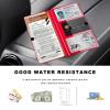 JNXIJ Car Registration Insurance Holder, 5.2"x9.6" Auto Insurance Card Organizer with Hook & Loop Closure, Waterproof Driver License Holder Paperwork Wallet Case for Vehicle (Large Car, Red) view 4