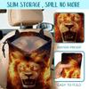 KXWQTRDD Car Garbage Bag Firce Lion Burning Flame Hanging Canvas Car Trash Bag Drawstring Car Back Seat Organizer for Car Back Front Seat Console with Adjustable Buckle view 2