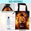KXWQTRDD Car Garbage Bag Firce Lion Burning Flame Hanging Canvas Car Trash Bag Drawstring Car Back Seat Organizer for Car Back Front Seat Console with Adjustable Buckle view 3