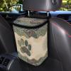 Yspwyqan Dog Paw Print Car Trash Can Lightweight Hanging Garbage Bin for Back Seat Leak Proof Car Trash Bag Hanging Fashion Auto Interior Universal Fit Most Cars Sedan Van Truck SUV view 2