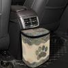 Yspwyqan Dog Paw Print Car Trash Can Lightweight Hanging Garbage Bin for Back Seat Leak Proof Car Trash Bag Hanging Fashion Auto Interior Universal Fit Most Cars Sedan Van Truck SUV view 3