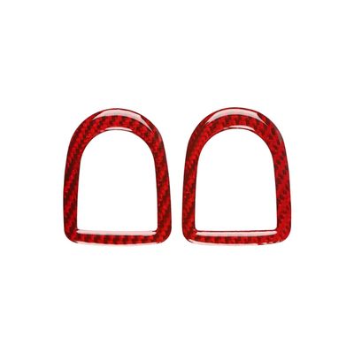 Carbon Fiber Car Interior Accessories Decoration Cover Sticker Trim Compatible with Ford Mustang 2009-2013 (Red Carbon Fiber, Door Lock Cover)