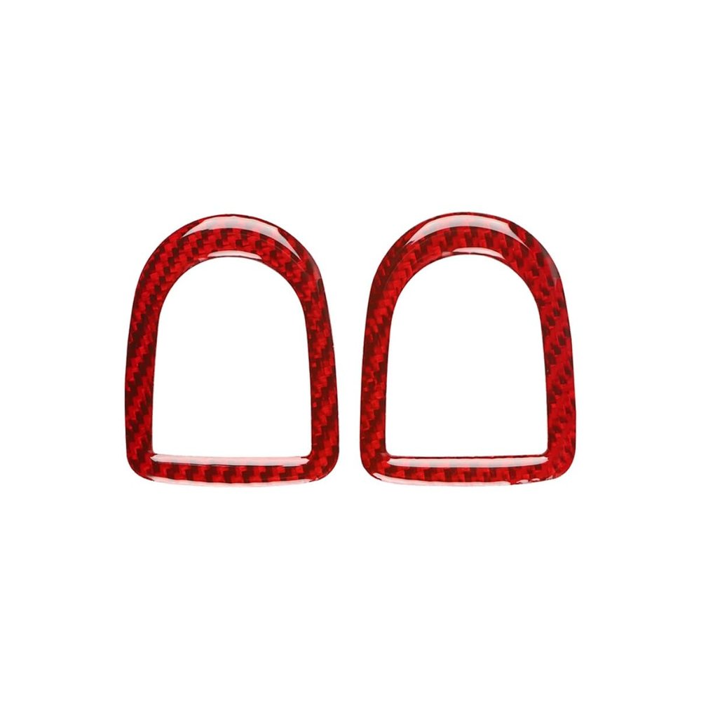 Carbon Fiber Car Interior Accessories Decoration Cover Sticker Trim Compatible with Ford Mustang 2009-2013 (Red Carbon Fiber, Door Lock Cover)