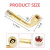 YIENAKFUN 2 PCS 90 Degree Metal Valve Stem Extenders, Universal Valve Stem Extensions Compatible for Dual Wheels Passenger Cars, Stroller, RV, Motorcycles, Bicycles, Trailers (Gold) view 3