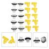 Wheel Arch Trim Clips For Nissan For Juke For X-Trail T31 For Murano Front Rear Wing Moulding Fasteners Plastic Trim Holders Exterior Accessories 20pcs Set White Yellow Clips view 3
