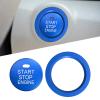 Bilisin Aluminum Engine Push Start Button Cover Trim Compatible with Toyota Camry 8th Gen 2018-2023 Ignition Button Cover Interior Accessories(Blue) view 1