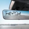 3 PCS Trust in God Rearview Mirror Decal, Vanity Mirror Stickers for Women, Automotive Vinyl Rear View Decorative Stickers, Self Affirmations Car Window Decal Car Accessories, Black view 1