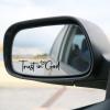 3 PCS Trust in God Rearview Mirror Decal, Vanity Mirror Stickers for Women, Automotive Vinyl Rear View Decorative Stickers, Self Affirmations Car Window Decal Car Accessories, Black view 3