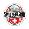 Switzerland - 8" Vinyl Sticker - for Car Laptop - Swiss Travel Zurich Geneva Decal view 1