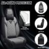 INSORIC Car Seat Covers for Chevy Equinox 2005-2025, Waterproof Nappa Leather Car Seat Protector, Comfortable and Anti-Slip Car Seat Cover&Accessories(5 Seats with Headrests/Black Gray) view 2