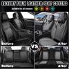 INSORIC Car Seat Covers for Chevy Equinox 2005-2025, Waterproof Nappa Leather Car Seat Protector, Comfortable and Anti-Slip Car Seat Cover&Accessories(5 Seats with Headrests/Black Gray) view 3