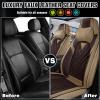 INSORIC Car Seat Covers for Dodge Ram 1500 2002-2025, Waterproof Nappa Leather Car Seat Protector, Comfortable and Anti-Slip Car Seat Cover&Accessories(2 Seats with Headrests/Brown Coffee) view 3