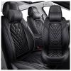 INSORIC Car Seat Covers for Chevy Impala 2000-2020, Waterproof Nappa Leather Car Seat Protector, Comfortable and Anti-Slip Car Seat Cover&Accessories(2 Seats with Headrests/Black) view 1