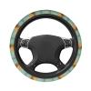 Elastic Steering Wheel Cover HYTTER Kitten Holding a Bouquet Printed Premium Neoprene Rubber, Anti-Slip, Durable, Fits Most Vehicles Including Sedans, SUVs, ATVs, and Trucks view 3