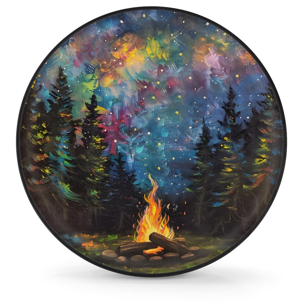 Rv Spare Tire Cover Wheel Mountain Forest Galaxy Tire Covers Wheel Protectors Universal Fit for Camper RV SUV Truck Travel Trailer Accessories Waterproof Cover 16 inch for Diameter 29-31in
