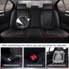 Truck Seat Covers for Chevy Silverado 2500 2007-2026, Waterproof Premium Leather Full Coverage Car Seat Cover, Muscle Sport Style Auto Interior Seat Cover Sets (Full Set/Black Red) view 4