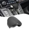 VKGUG Black Carbon Fiber Gear Shift Knob Cover Compatible with Honda CRV CR-V 2017-2022 ABS Interior Shell Insert Decoration Protector view 1