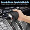 VKGUG Black Carbon Fiber Gear Shift Knob Cover Compatible with Honda CRV CR-V 2017-2022 ABS Interior Shell Insert Decoration Protector view 4