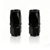 8AN Hose End Fitting Straight Swivel for CPE Braided Hose Black, Pack of 2 view 1