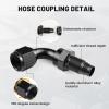 6AN Straight + 6AN 90 Degree Swivel Hose End Fitting for CPE Braided Hose Black, Pack of 4 view 4