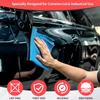 HOMERHYME Microfiber Cleaning Cloth, 200 Pack Blue Cleaning Rags Microfiber Towel Bulk Absorbent Lint-Free Wash Cloths, All-Purpose Towels for Cars, Shop, Automotive, Garage, Home & Kitchen view 2