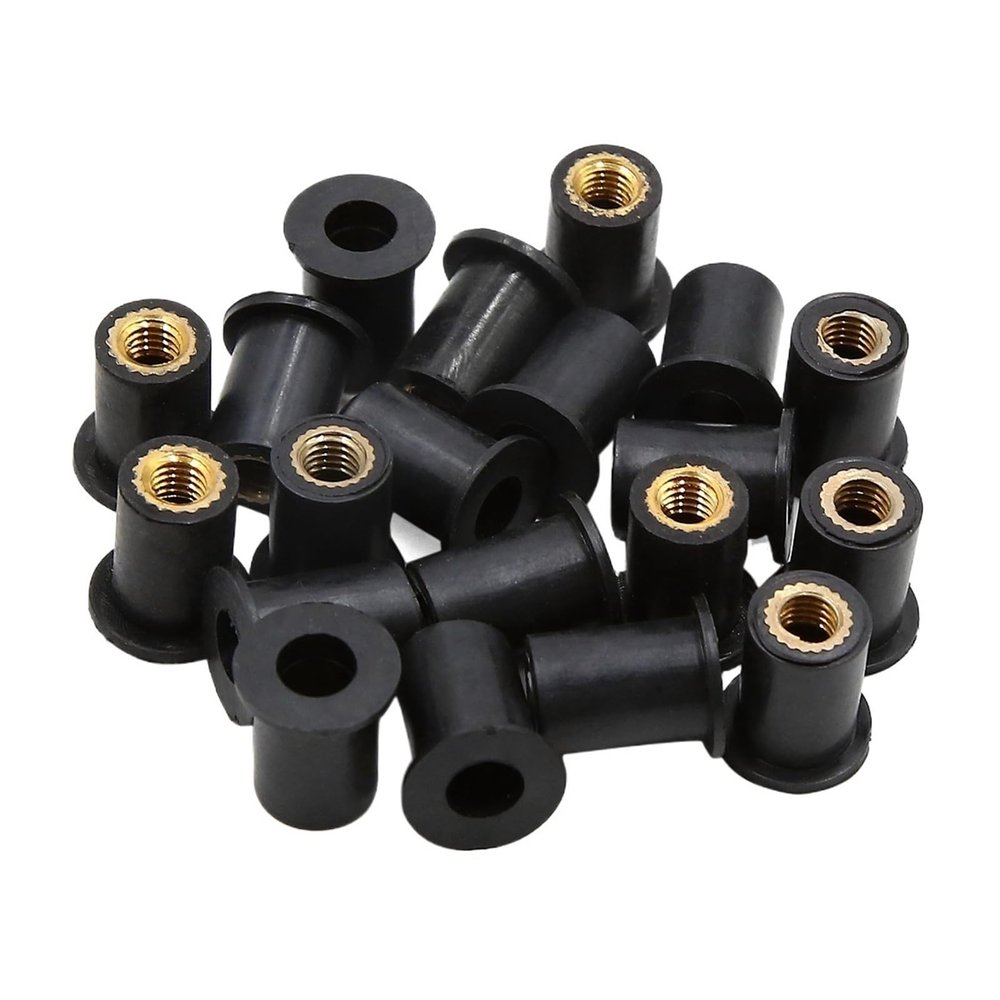 10/20/30/50Pcs M4/M5/M6 Motorcycle Windshield Windscreen Screws Bolts Nut for Universal-Rubber for Well-Nuts Fastener Screw(20 pcs,M4)