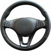 SGTGKJJM Car Steering Wheel Wrap Non-Slip Car Steering Wheel Cover Hand-Stitched Black Leather for Mercedes for Benz C-Class W205 2014-2018 view 1