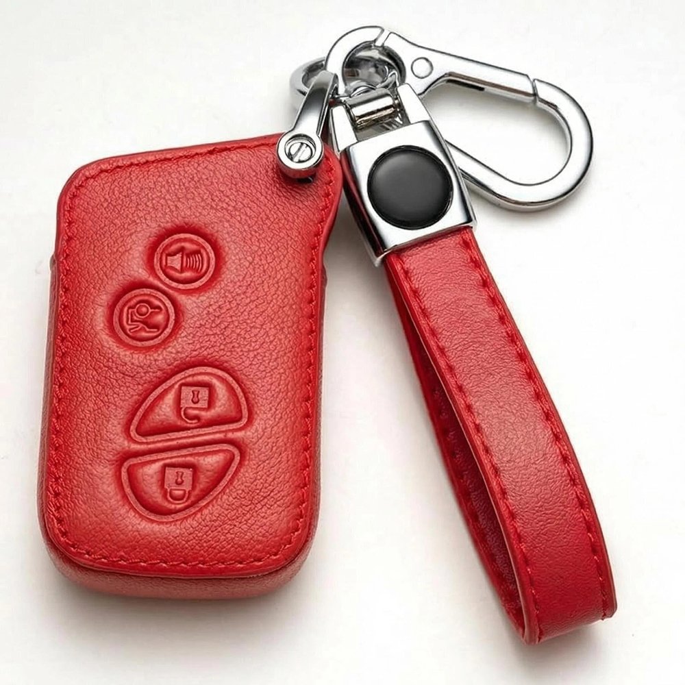 ZERAL Car Key Fob Case, for Lexus ES200, ES300h, RX300, NX200, UX260H, CT200h Series Car Key Fob Case Cover Accessories (4 Button) Red